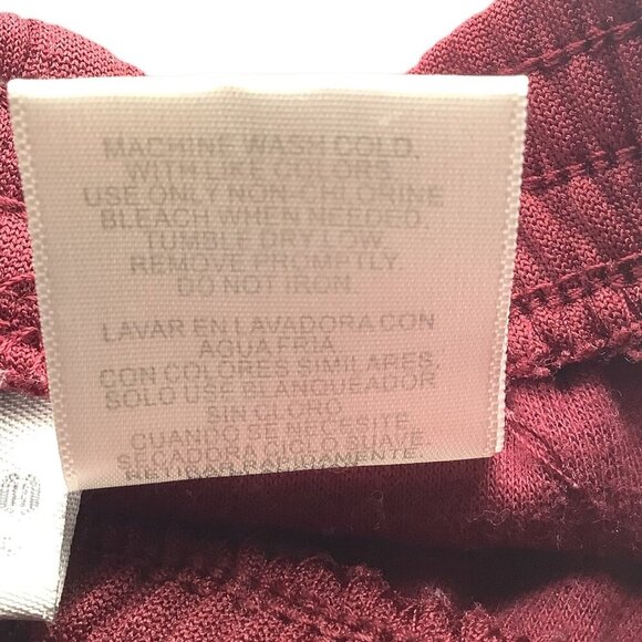 Athletic Works Burgundy Sweat Pants Baby Girl 18M Multicolor Stripes 85 Ball - Picture 4 of 8